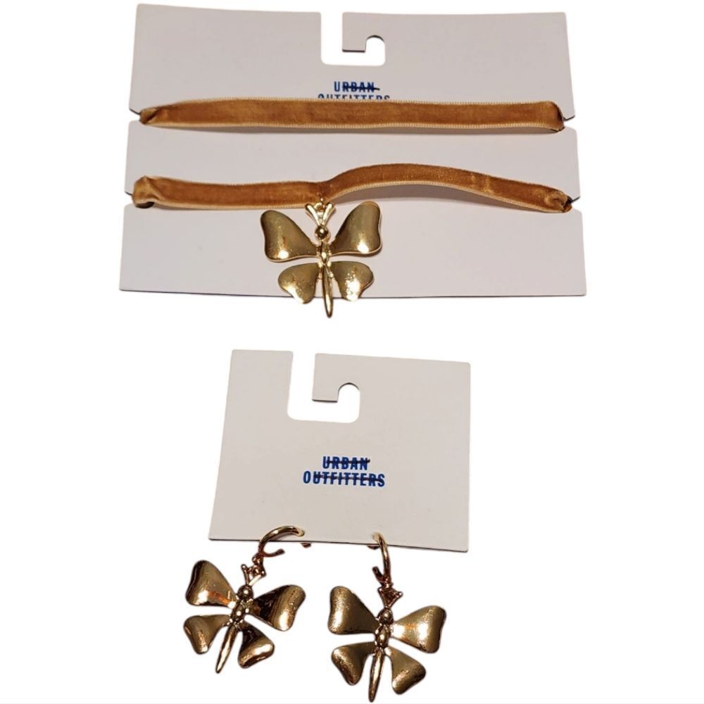 NEW Urban Outfitters Jewelry Choker with Matching Earrings Set